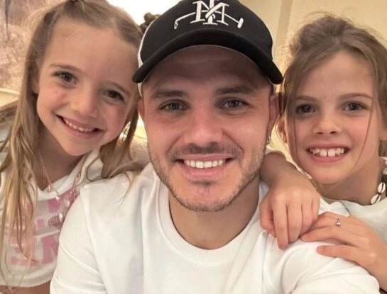El tierno video de Mauro Icardi y sus hijas teniendo una sesión de belleza