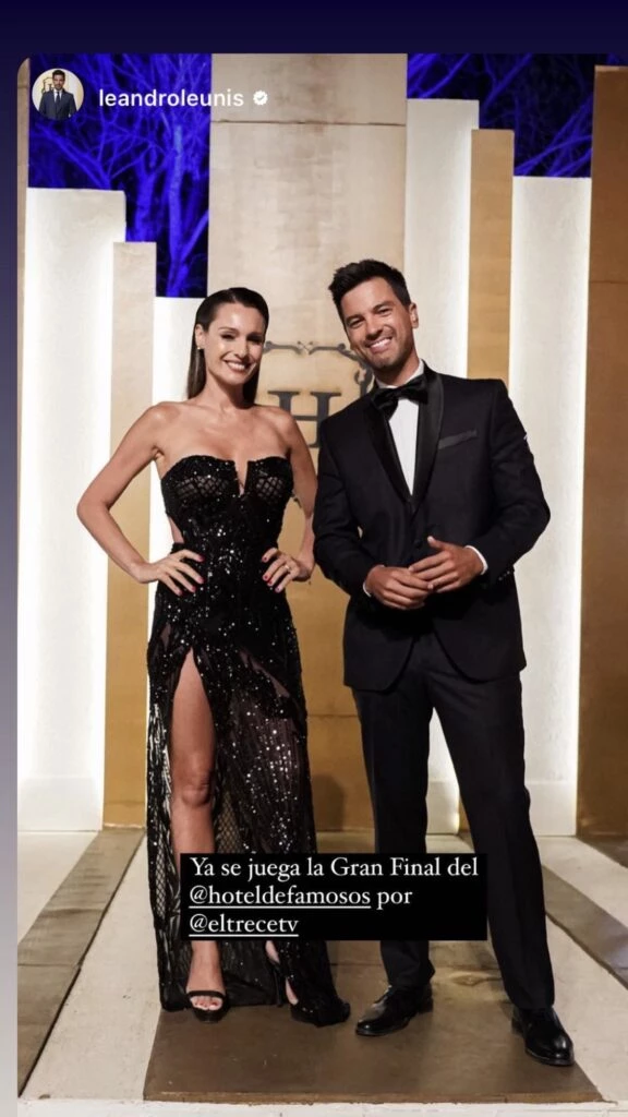 Pampita y su look total black. Foto: Instagram.