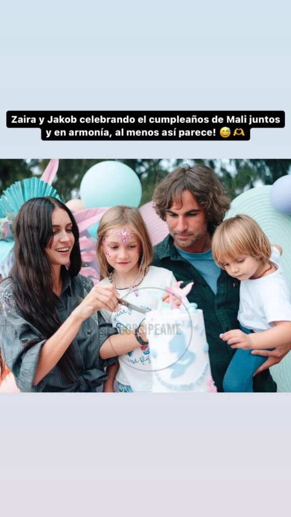 Zaira Nara y Jakob Von Plessen se mostraron juntos por primera vez en el cumpleaños de Malaika