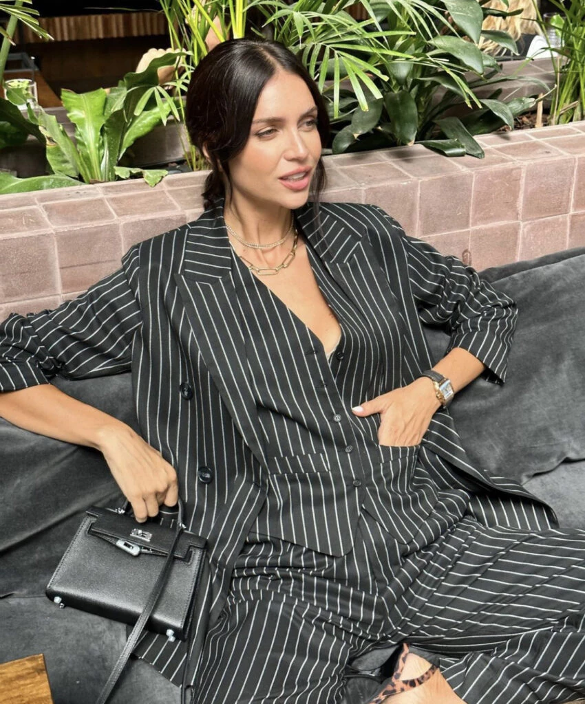 Zaira Nara y su traje sastrero. Foto: Instagram.