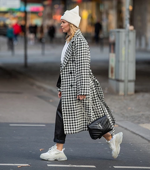 pied de poule looks otoño 2023