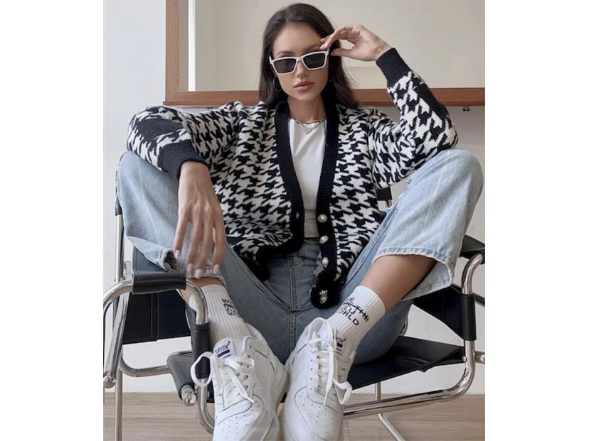 pied de poule looks otoño 2023