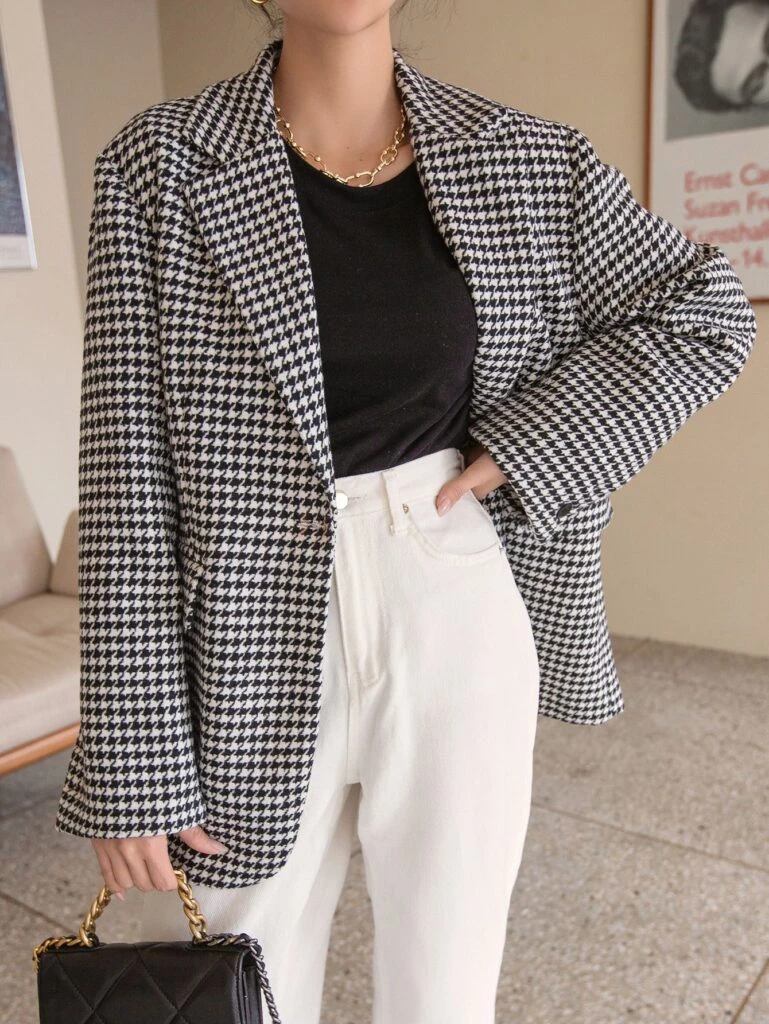 pied de poule looks otoño 2023