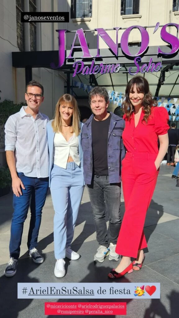 Mica Viciconte, Nico Peralta, Ariel Rodríguez Palacios y Romina Pereiro
