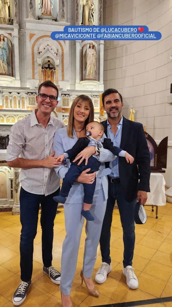 Mica Viciconte, Fabián Cubero y Nico Peralta