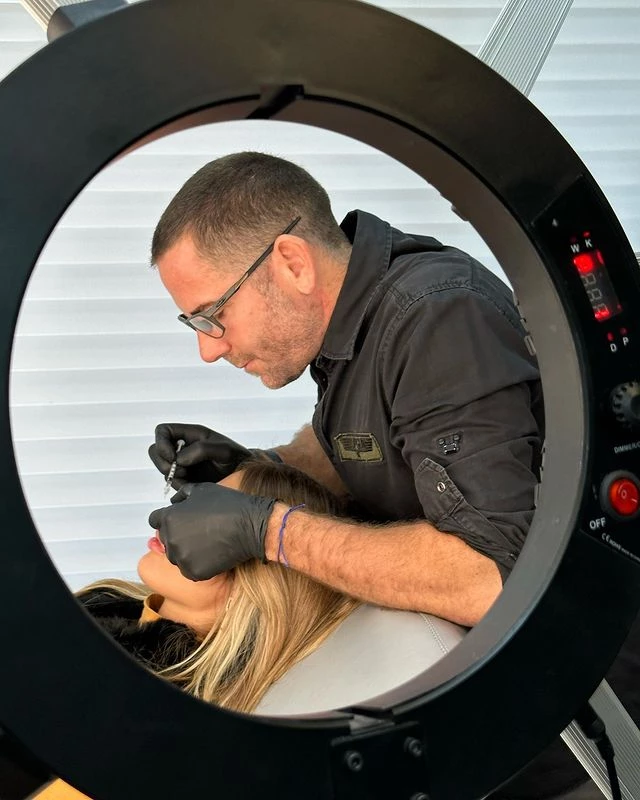 Julieta Poggio y el doctor Duilio Cortela