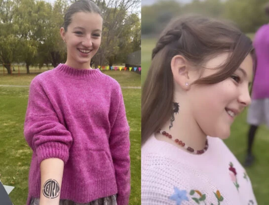 Las fotos de los primeros tatuajes de Allegra y Sienna Cubero: cuál fue la actitud de Nicole Neumann