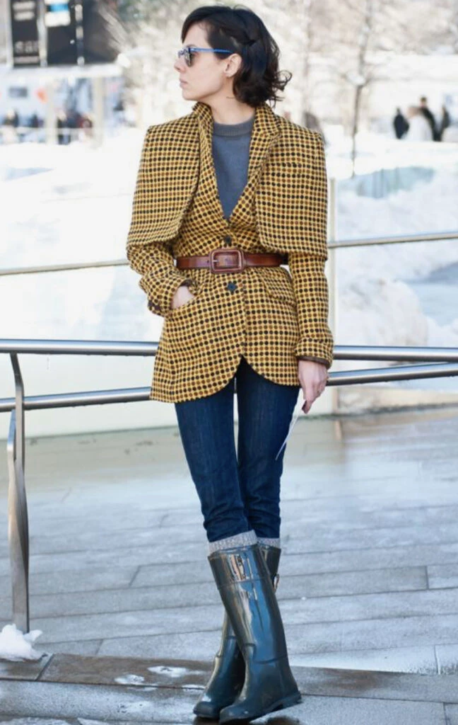 Así se usan las botas de lluvia este otoño. Foto: Pinterest.