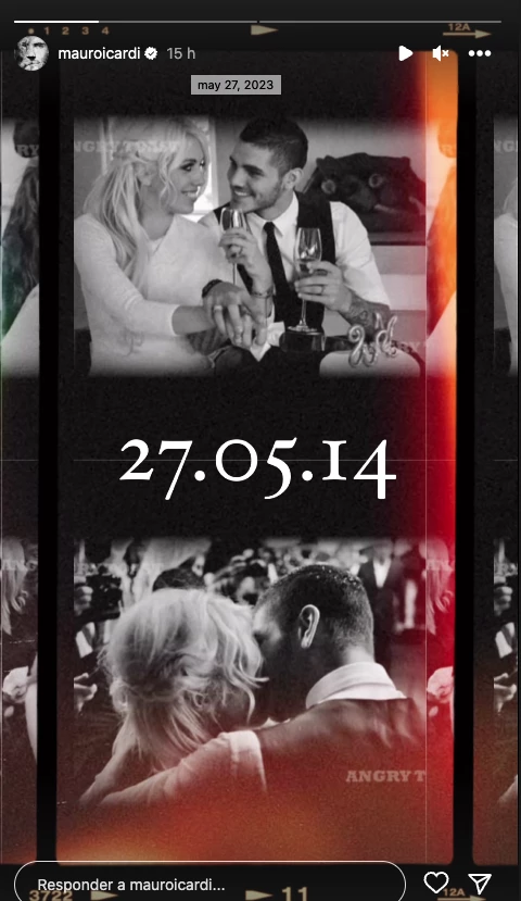 Icardi recordó el aniversario con Wanda Nara