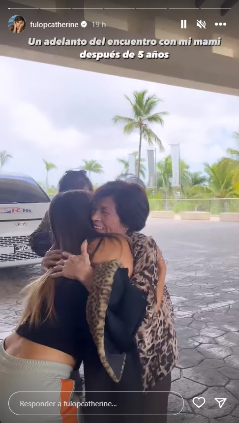 Catherine Fulop se reencontró con su mamá