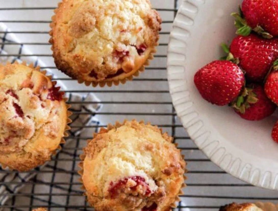 Cómo hacer muffins de frutilla en pocos minutos