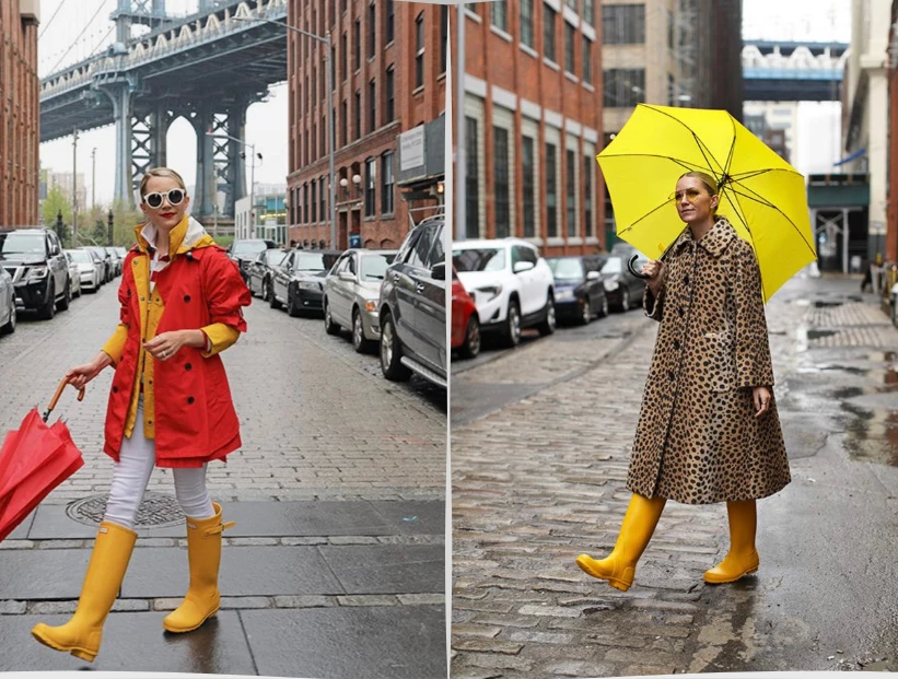 Destacada botas de lluvia