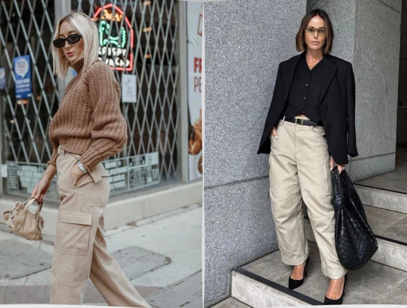 Destacada pantalón cargo