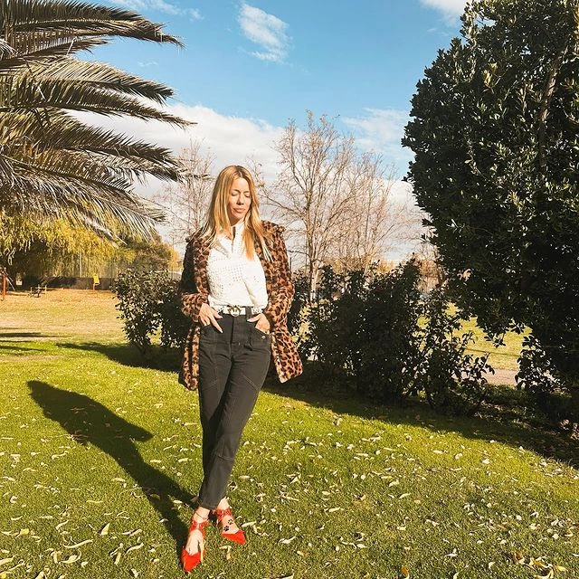 El look animal print de Nicole Neumann