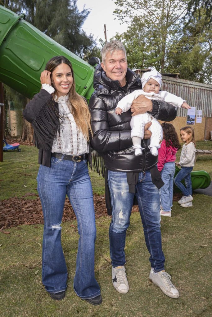 Barby Franco con Sarah en la inauguración de la plaza en memoria de Blanca