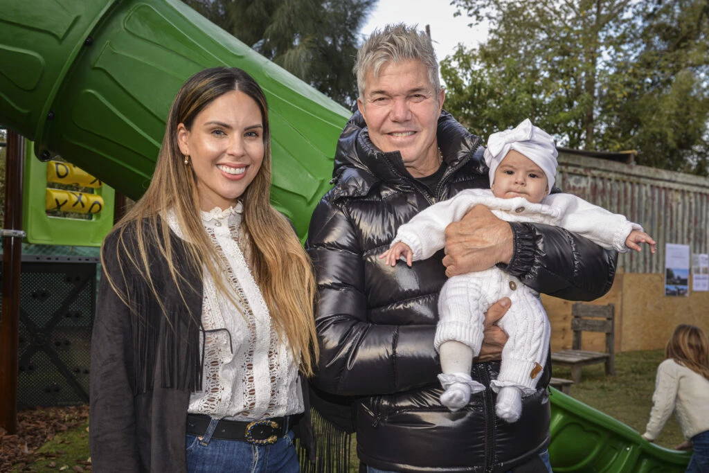 Barby Franco con Sarah en la inauguración de la plaza en memoria de Blanca