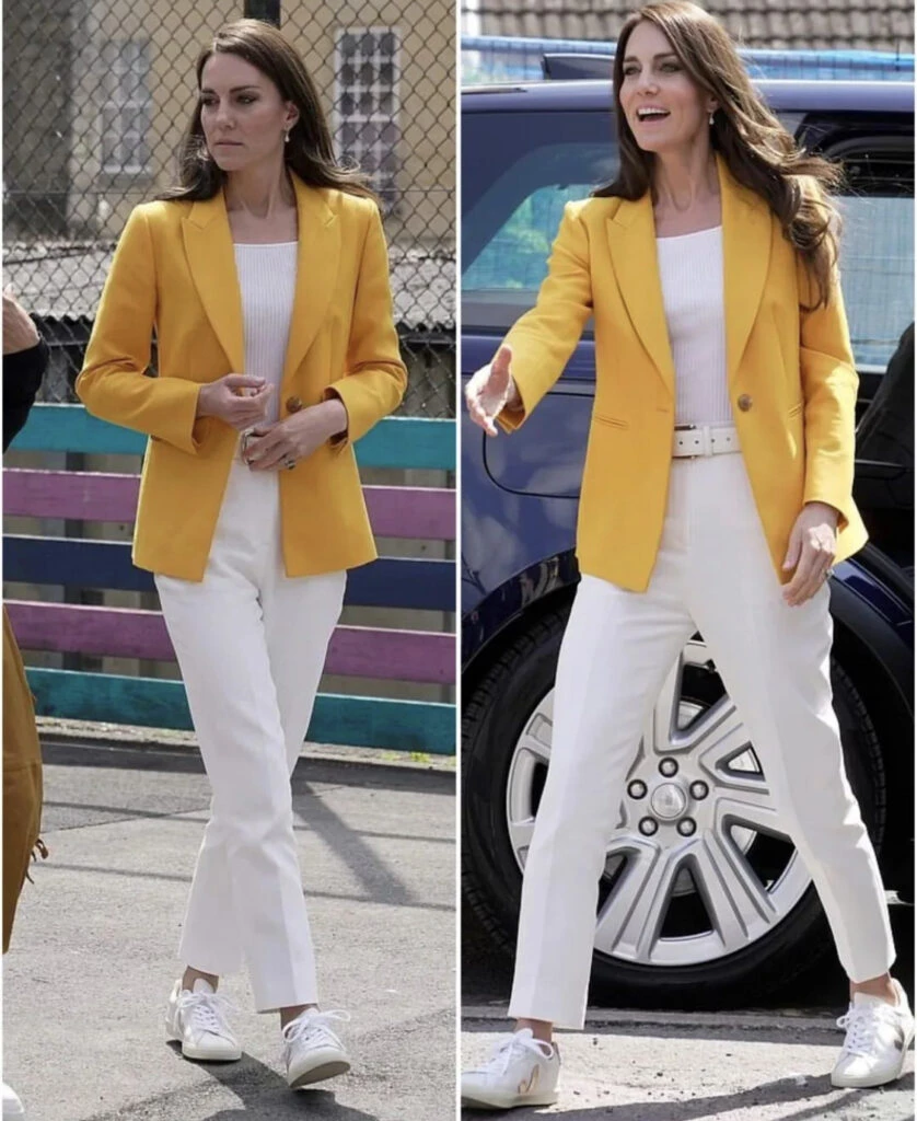 Kate Middleton apostó por un toque de color en su último look. Foto: Instagram.