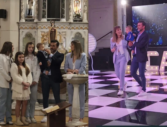 Las fotos del bautismo y la fiesta de cumpleaños de Luca Cubero, el hijo de Fabián Cubero y Mica Viciconte