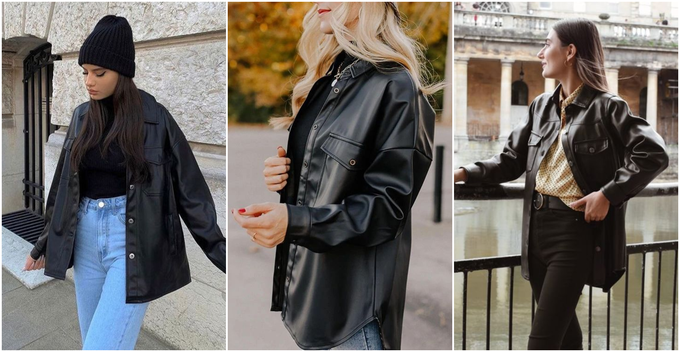 camisa de cuero mujer