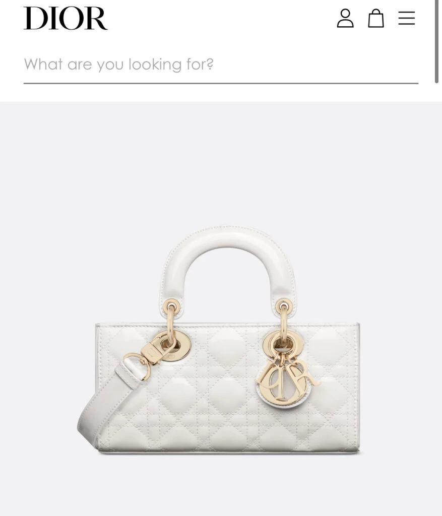 La lujosa cartera de Dior de Zaira. Foto: Instagram.