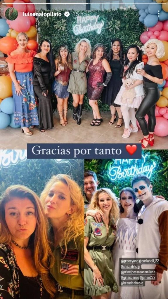 La intimidad del cumpleaños de Luisana Lopilato