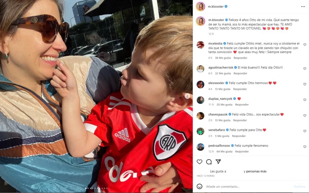 Marcela Kloosterboer le dedicó un tierno posteo a su hijo Otto por su cumpleaños