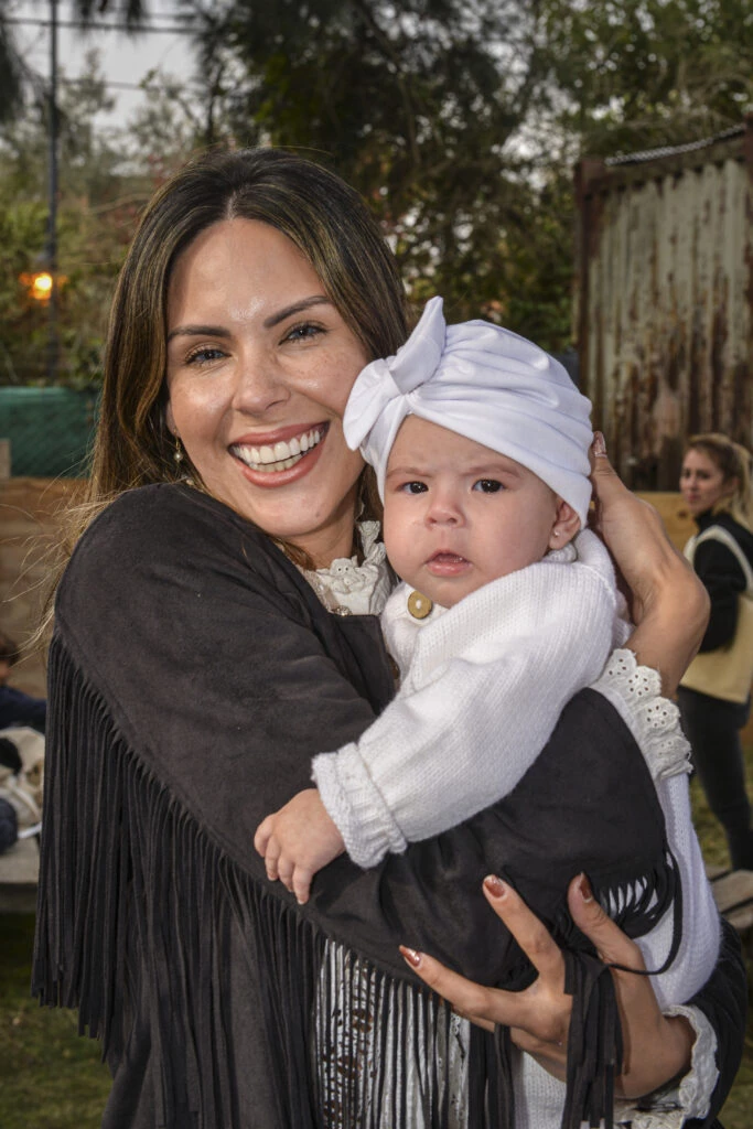 Barby Franco con Sarah en la inauguración de la plaza en memoria de Blanca