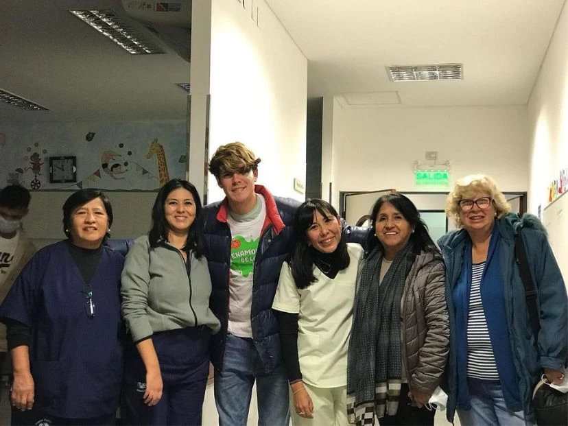 Marcos Ginocchio visitó un centro oncológico