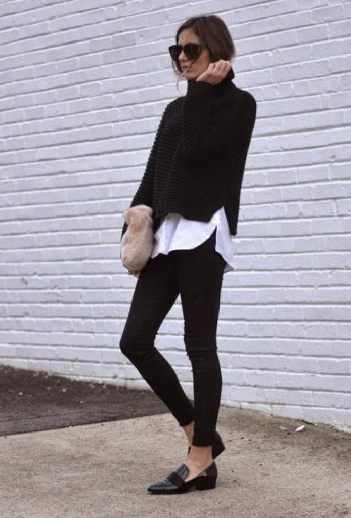 Poleras, la prenda que conquista el street style. Foto: Pinterest.