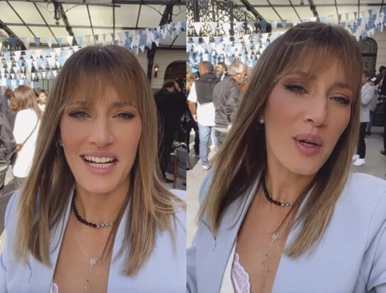El look súper trendy de Mica Viciconte en el bautismo y la fiesta de cumpleaños de Luca Cubero