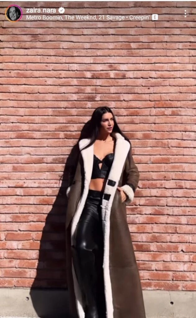 Zaira Nara enamoró con su maxi tapado