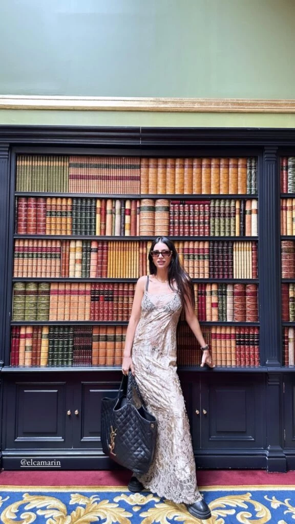 Zaira Nara impactó con un look romántico en Madrid. Foto: Instagram.