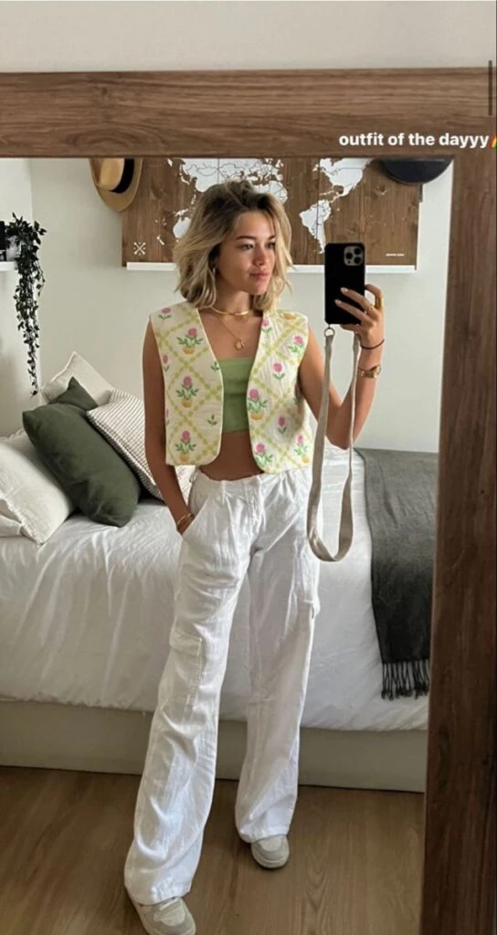 chaleco boho estampado item 2024