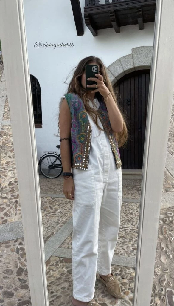 chaleco boho estampado item 2024