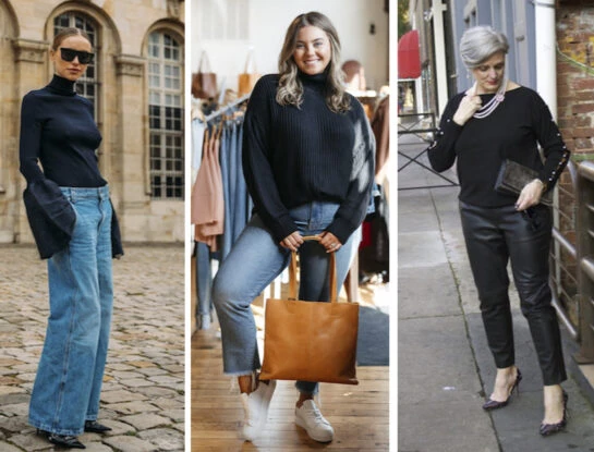 Street style: cómo se lleva el suéter negro, el básico infaltable de todo placard