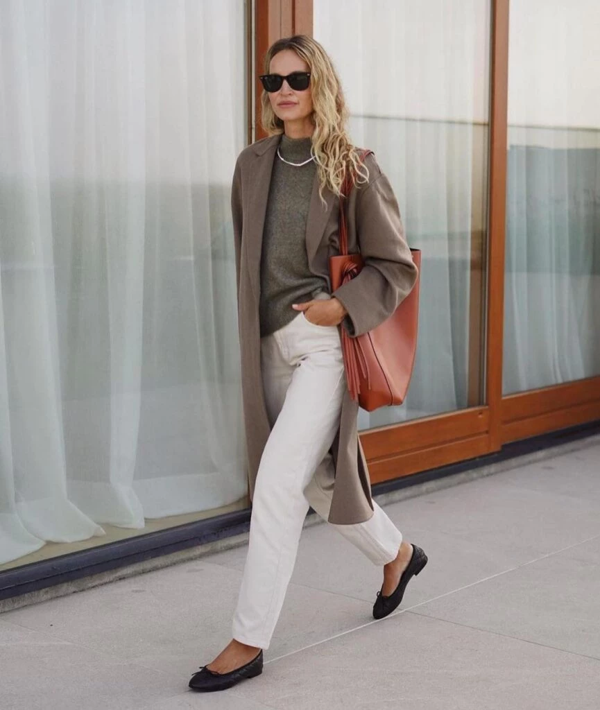 looks con zapato bajo otoño 2023