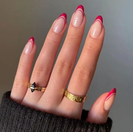 manicura doble francesita