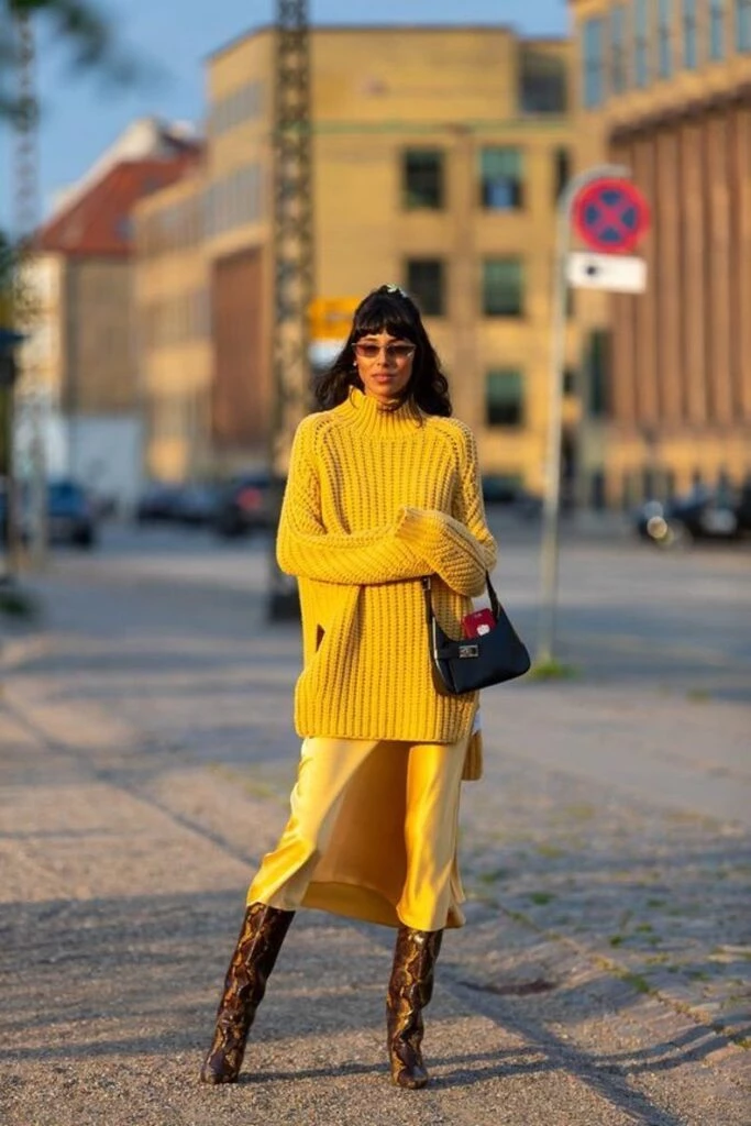 otoño 2023 asi se lleva el amarillo en el street style
