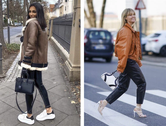 Los mejores looks con pantalones engomados según el street style