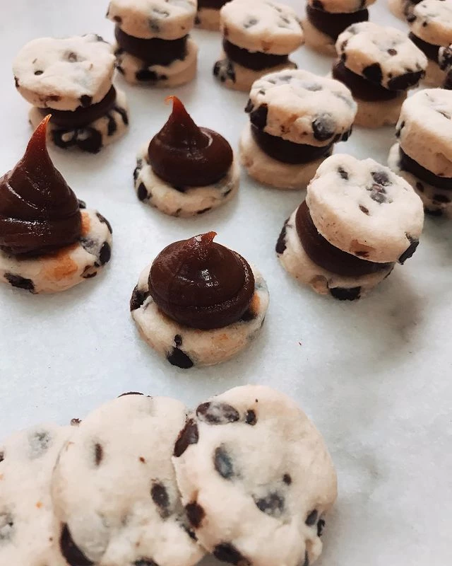 Alfajores de chips de chocolate sin tacc