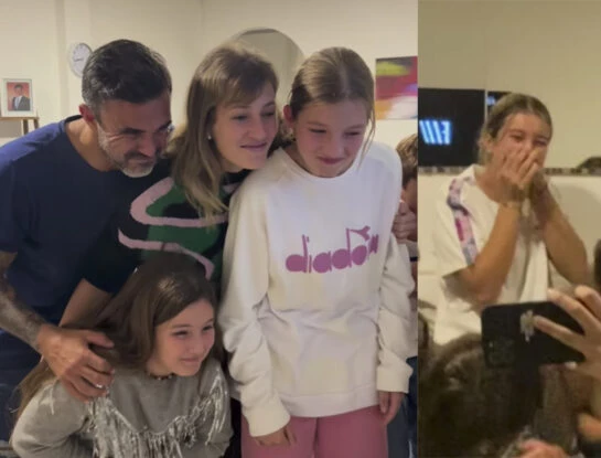 Indiana, Allegra y Sienna Cubero y un divertido challenge: junto a Fabián Cubero y Mica Viciconte