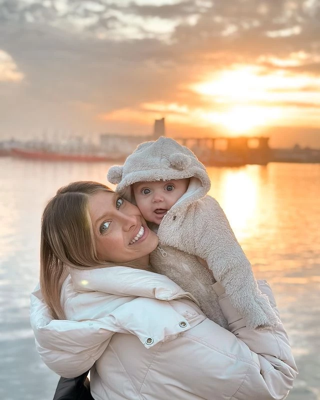 Cande Ruggeri y su beba Vita