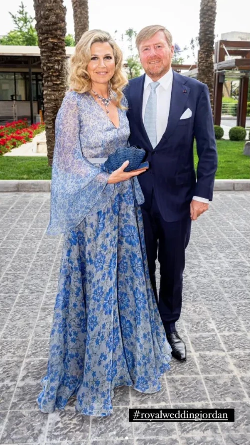 Máxima y Guillermo en la boda del príncipe Hussein de Jordania