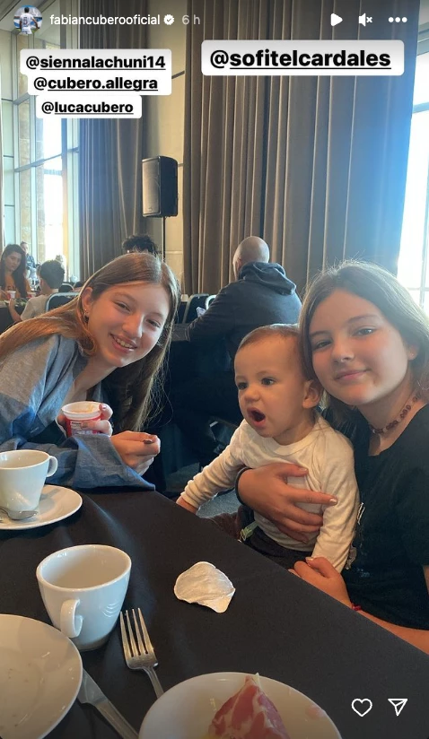 Allegra, Sienna y Luca Cubero