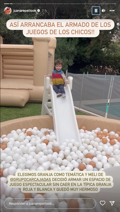 Cumpleaños de Belisario, el hijo de Juana Repetto