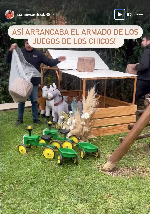 Cumpleaños de Belisario, el hijo de Juana Repetto