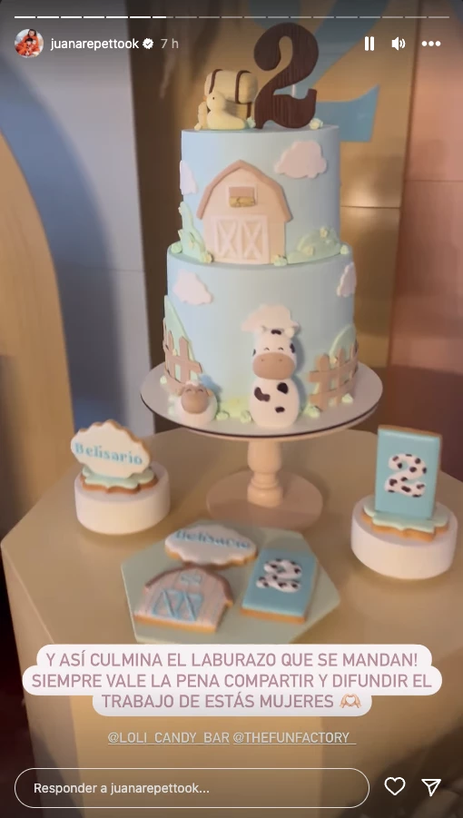 Cumpleaños de Belisario, el hijo de Juana Repetto