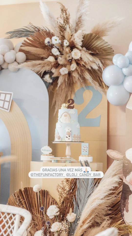 Cumpleaños de Belisario, el hijo de Juana Repetto