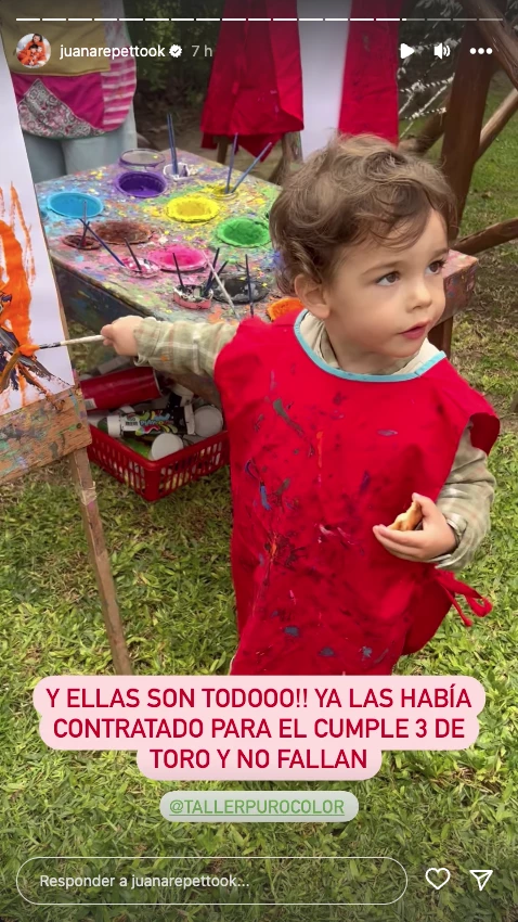 Cumpleaños de Belisario, el hijo de Juana Repetto