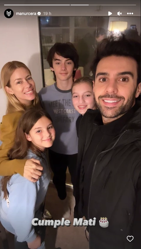 Nicole Neumann y Urcera con Allegra y Sienna en cumple Matías Otamendi